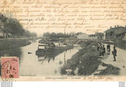 VITRY LE FRANCOIS LE CANAL AVEC PENICHE - Vitry-le-François