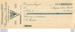 LETTRE DE CHANGE ETS ARIEL MANUFACTURE DE BRETELLES COMMENTRY - 1950 - ...