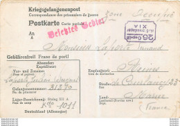 KRIEGSGEFANGENENPOST PRISONNIER DE GUERRE STALAG XII  A  LAPORTE JULIEN  N° 31370 KOMMANDO 1011  11/1941 - WW II