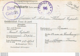 KRIEGSGEFANGENENPOST PRISONNIER DE GUERRE STALAG VII  A  LAPORTE ERNEST   N° 50938  KOMMANDO 1706  09/1942 - WW II