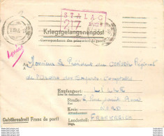 KRIEGSGEFANGENENPOST PRISONNIER DE GUERRE  A. LE ROY STALAG XVII B KOMMANDO B.613 RECU DE LILLE 1943 DOCUMENT DOUBLE - Guerre De 1939-45