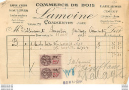 FACTURE LAMOINE COMMERCE DE BOIS COMMENTRY 04/1936 - 1900 – 1949