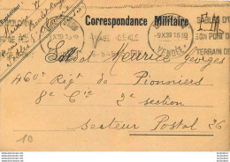 CARTE DE CORRESPONDANCE MILITAIRE 09/1939 SOLDAT MEURICE GEORGES 460em REGIMENT DE PIONNIERS 8em COMPAGNIE - Guerra De 1939-45