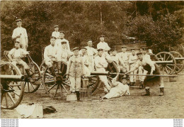 CARTE PHOTO ALLEMANDE POSTKARTE SOLDATS ET CANONS - Weltkrieg 1914-18