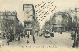 13 - Marseille - Boulevard De La Madeleine - Animée - Tramway - Correspondance - CPA - Voyagée En 1912 - Voir Scans Rect - Canebière, Centre Ville