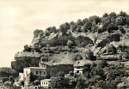 24 - Les Eyzies - Les Falaises Et Le Musée - Mention Photographie Véritable - Capitale De La Préhistoire - Carte Dentelé - Sonstige & Ohne Zuordnung