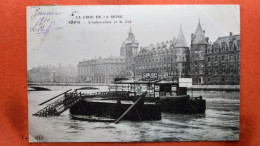 CPA (75) Crue De La Seine.1910. L'Embarcadère Et La Cité .   (7A.674) - Überschwemmung 1910