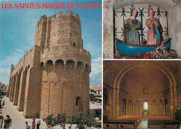 13 - Les Saintes Maries De La Mer - Multivues - L'Eglise Fortifiée - Statues Des Saintes - Carte Neuve - CPM - Voir Scan - Saintes Maries De La Mer
