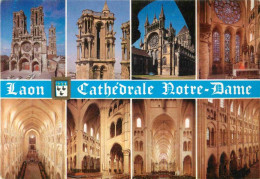 02 - Laon - La Cathédrale Notre Dame - Multivues - CPM - Voir Scans Recto-Verso - Laon