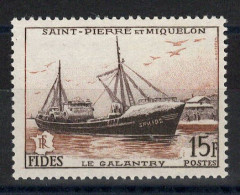 SPM - YV 352 N** MNH Luxe , Bateau , FIDES , Cote 8,50 Euros - Nuovi