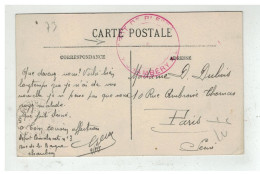 CACHET DEPOT DE BLESSE N°3 RUE DE LA BANQUE CHAMBERY 73 - Guerra Del 1914-18