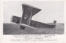 AVIATION(BOURGET) AVION DE TRANSPORT FARMAN 1923 - 1919-1938