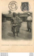 CONGO FRANCAIS CHEF MISSANGA ET SA FEMME ENCEINTE 1904  COLLECTION CHAUSSE - Congo Français