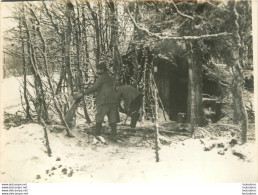 CAGNA SOUS LA NEIGE WW1 PHOTO ORIGINALE 18 X 13 CM - Krieg, Militär