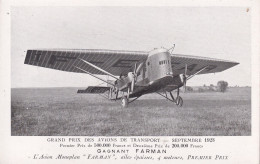 AVIATION(BOURGET) AVION DE TRANSPORT FARMAN 1923 - 1919-1938