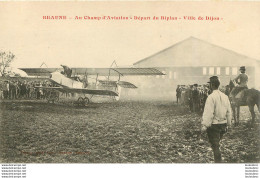 BEAUNE CHAMP D'AVIATION DEPART DU BIPLAN VILLE DE DIJON - Beaune