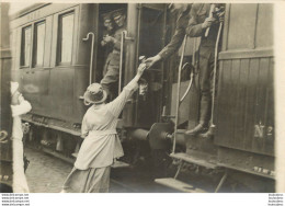 ANGLAIS TRAIN LIGNE DU NORD  WW1 PHOTO ORIGINALE 18 X 13 CM - Krieg, Militär