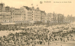 73341983 Oostende Ostende Het Strand En De Groote Hotels Plage Grand Hotels  - Altri & Non Classificati