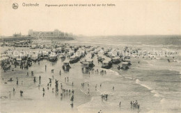 73341960 Oostende Ostende Algemeen Gezicht Van Het Strand Op Het Uur Der Baden  - Autres & Non Classés