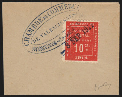 Timbres De Guerre, N°1, Oblitéré Valenciennes 8 Septembre 1914 - Certificat - Francobolli Di Guerra