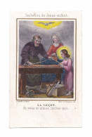 Imitation De Jésus Enfant, La Leçon, Jésus Apprenti Charpentier, Compagnon, Compagnonnage, Sainte Famille, éd. Letaille - Devotieprenten