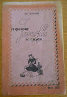 Ce Que Toute JEUNE FILLE Doit SAVOIR... Par Violette Houssaye (1944) - Sin Clasificación