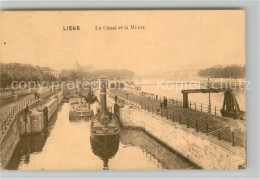 73341880 Liege Luettich Canal Et La Meuse Bateaux Liege Luettich - Sonstige & Ohne Zuordnung