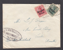 LETTRE DE HERSTAL POUR IXELLES,CACHET DE CENSURE ALLEMAND,1916. - OC1/25 General Government