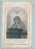 Souvenir De La 1ère Communion  De MARIE LUBIN  1er Juin 1883 Dunkerque Au Pensonnat  Pensionnat Des Dames Du Louvencourt - Devotieprenten