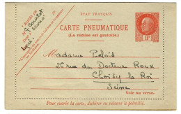 80061 -  Carte  Lettre  PETAIN - Letter Cards