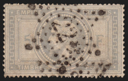 N°33, Napoléon Lauré 5fr Gris-violet, Oblitéré étoile De Paris 22 - 1863-1870 Napoleone III Con Gli Allori