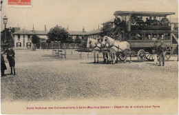 CP 94 St Maurice Asile Voiture Attelée Pour PARIS - Saint Maurice