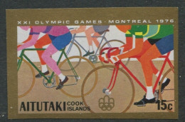 Aitutaki 1976 SG190 15c Olympic Games Imperf MNH - Cookeilanden
