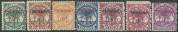 Samoa 1899 SG90-97 Palm Trees PROVISIONAL GOVT. Ovpt (7) MNG - Samoa