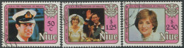Niue 1982 SG454-456 Princess Of Wales Birthday Set FU - Niue
