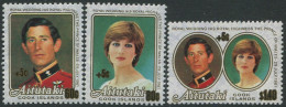 Aitutaki 1981 SG394-396 Royal Wedding Gold +5c Ovpt Set MNH - Cookeilanden