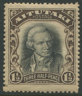 Aitutaki 1920 SG26 1½d Black And Sepia Captain Cook MLH - Cook