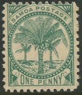 Samoa 1895 SG58 1d Green Palm Tree #1 MLH - Samoa (Staat)