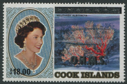 Cook Islands OHMS 1985 SGO53 $18 QEII Coral MNH - Cookeilanden