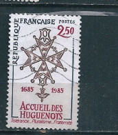 N° 2380  Croix Huguenote Timbre Oblitéré France 1985 - Gebruikt