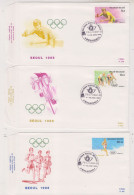 FDC 859 / 877 COB 2285 / 2287 + BL 64 JO 1988 Séoul Cyclisme Tennis De Table Bureau Temporaire à L'étranger Helsinki - 1981-1990