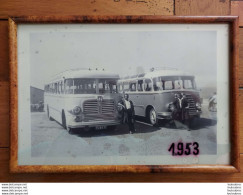 PHOTO ORIGINALE LES CARS FERTOIS 1953 LA FERTE SOUS JOUARRE  ENCADREE 30 X 20 CM VOIR DESCRIPTION - La Ferte Sous Jouarre