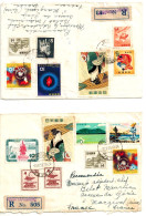 JAPON  2 Lettres Pour La France 1958/59. - Brieven En Documenten