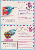 USSR 1979.0511-0601. Great October Anniversaire (space Motifs). Prestamped Covers (2), Used - 1970-79