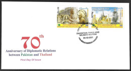 Pakistan 2021 Joint Issue Thailand 70 Years Diplomatic Relations Mi.no. 1628-29 FDC - Pakistán