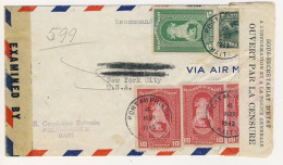 (C01) - HAITI - DOUBLE CENSORED AIR MAIL COVER P AU P => USA 1943 - Haiti