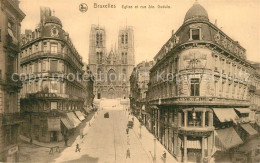 73340573 Bruxelles Bruessel Eglise Et Rue Sainte Gudule Bruxelles Bruessel - Altri & Non Classificati