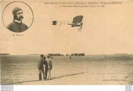 GRAND MEETING D'AVIATION DE LA CHAMPAGNE PLAINE DE BETHENY REIMS 1910 BLERIOT EN PLEIN VOL - Demonstraties