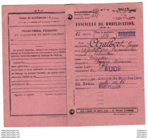 FASCICULE DE MOBILISATION CLASSE 1920 AZALBERT JACQUES  DE PEYRIAC CENTRE DE MOBILISATION DU TRAIN - Historische Dokumente