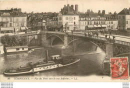 COMPIEGNE VUE DU PONT VERS LA RUE SOLFERINO - Compiegne